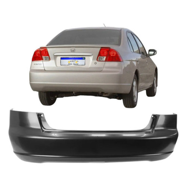 Parachoque Traseiro Honda Civic 2001 2002 2003 Novo