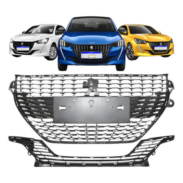 Kit Grade Parachoque Peugeot 208 2021 2022 2023 2024 Novo  - Fosco
