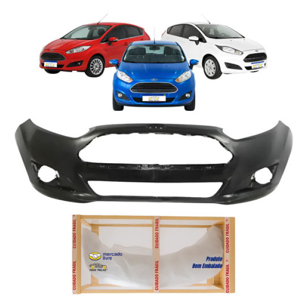 Parachoque New Fiesta Hatch 2014 2015 2016 2017 Novo Preto