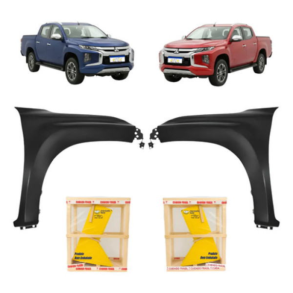 Par Paralama L200 Triton S/furo Pisca 2021 2022 23 24 2025