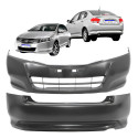 Kit Parachoque Honda City 2009 2010 2011 2012 Sem Furo Novo  Preto