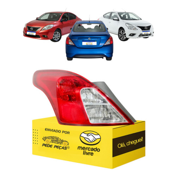 Lanterna Versa 2012 2013 2014 2015 2016 2017 18 19 2020 L.e Esquerdo/motorista Vermelho