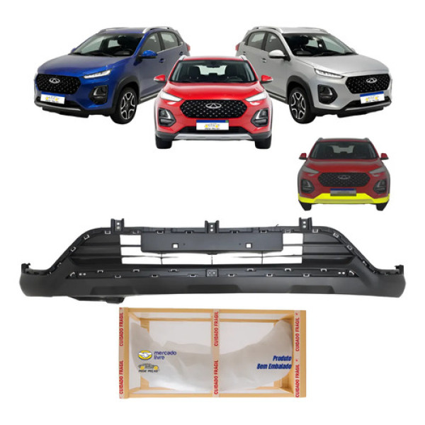 Spoiler Inferior Dianteiro Chery Tiggo 3x 2021 2022 2023 Preto