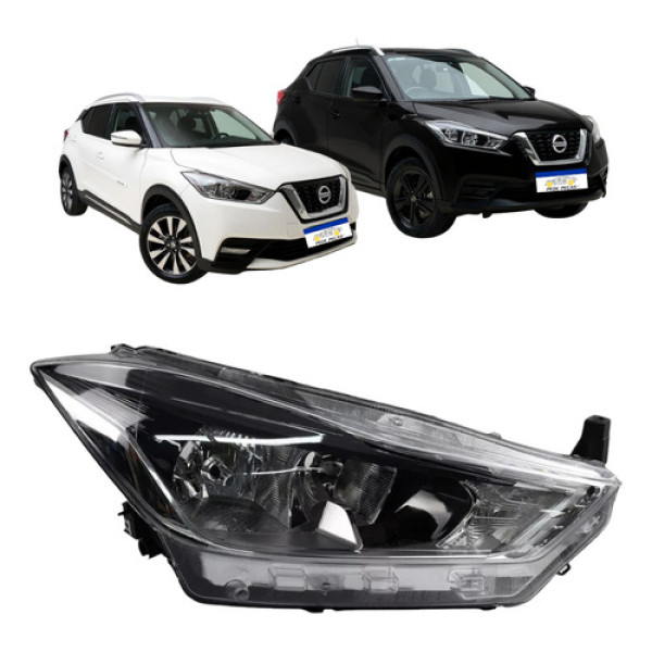 Farol Direito Nissan Kicks 2017 2018 2019 A 2021 Com Led 