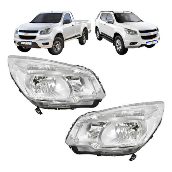 Par Farol Chevrolet S10 Trailblazer 2012 2013 2014 2015 2016 Ambos Lados