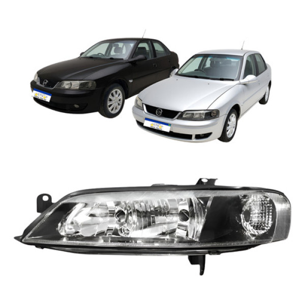 Farol Dianteiro Chevrolet Vectra 1999 A 2005 Mascara Negra