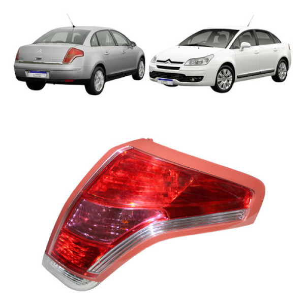 Lanterna Sinaleira Citroen C4 Pallas 2007 08 09 A 2012 L.d - Direito/passageiro - Vermelho