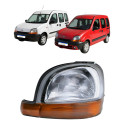 Farol Cromado Renault Kangoo 1997 1998 A 2008 C/pisca Ambar