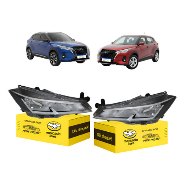 Par Farol Kicks 2022 2023 2024 2025 Sem Led Novo Ambos Lados