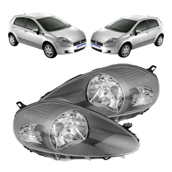 Farol Fiat Punto Essence Attractive 2007 A 2012 Novo