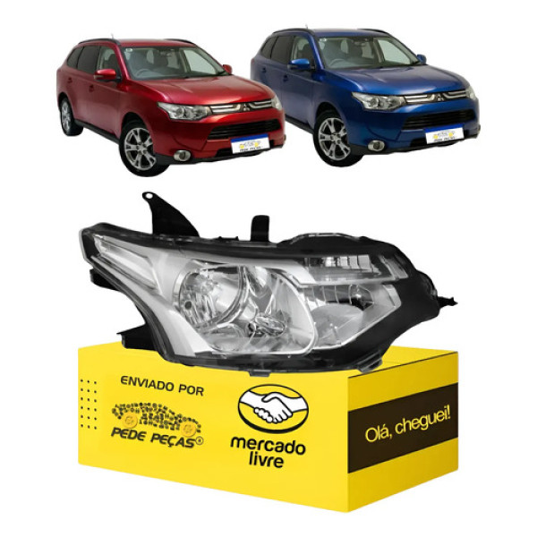 Farol Sinaleira Mitsubishi Outlander 2014 2015 S/projetor Ld Direito/passageiro