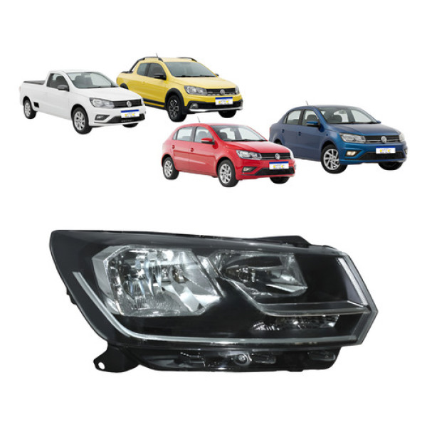 Farol Direito Gol Voyage G8 Saveiro G7 2017 2018 19 A 2023 - Direito/passageiro