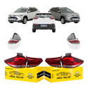 Kit Completo Sinaleira Traseira Gm Tracker 2020 A 2025 S/led Ambos Lados Vermelho Cristal