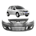Parachoque Dianteiro Citroen C3 2009 2010 2011 2012 C/furo - Preto
