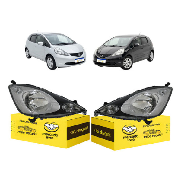 Par Farol Sinaleira Dianteira Honda Fit 2009 2010 2011 2012 Ambos Lados