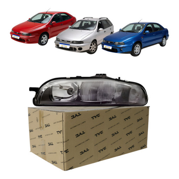 Farol Le Fiat Marea Brava 1998 A 2007 Fume Raiado Elétrico Esquerdo/motorista