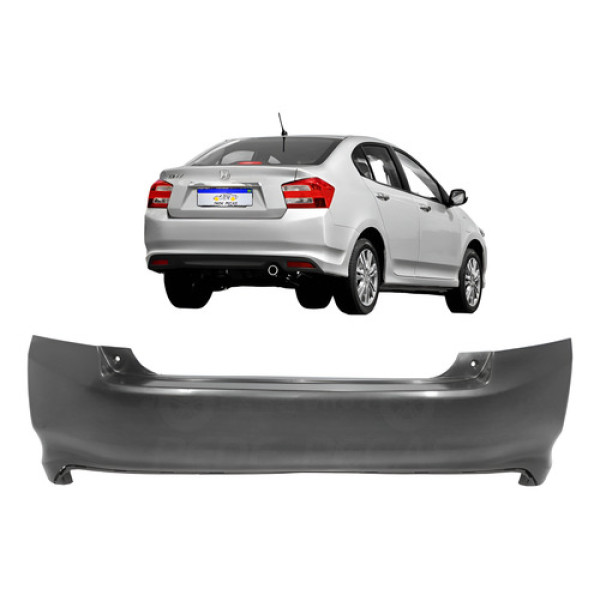 Parachoque Traseiro Honda City 2013 2014 Novo