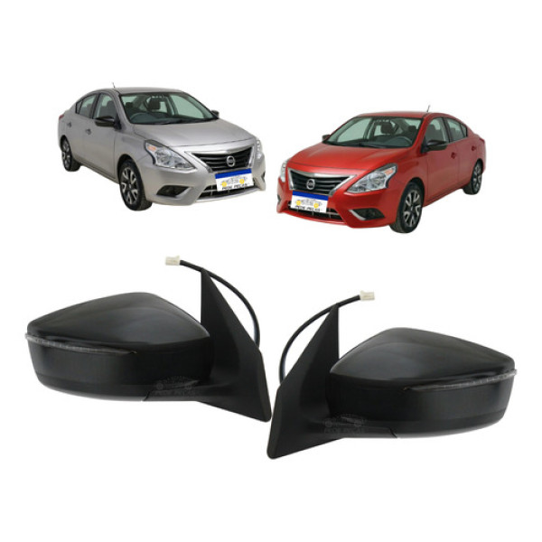 Retrovisor Nissan Versa 2020 A 2022 Elétrico C/pisca Par