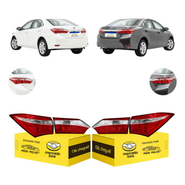 Kit Sinaleira Traseira Toyota Corolla 2015 2016 2017 S/led Ambos Lados