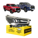 Farol Hilux Full Led 2021 2022 2023 2024 2026 Aro Cromado Ld Direito/passageiro