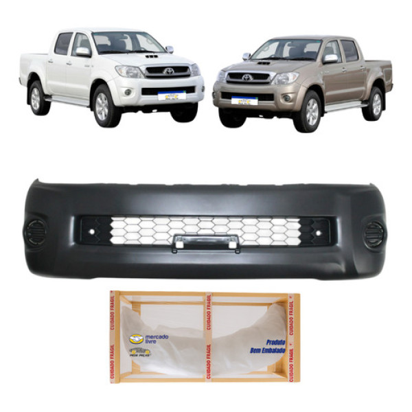 Parachoque Dianteiro Toyota Hilux 2009 2010 2011 Preto