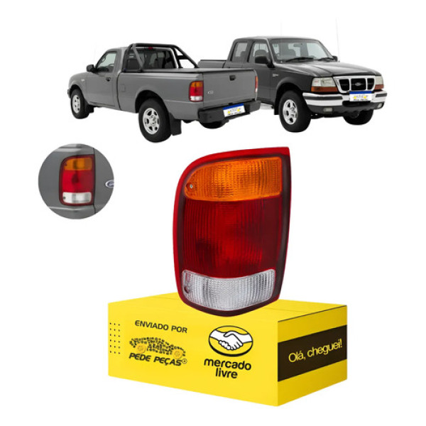 Lanterna Sinaleira Traseira Ford Ranger 1998 99 00 A 2023 Le Esquerdo/motorista