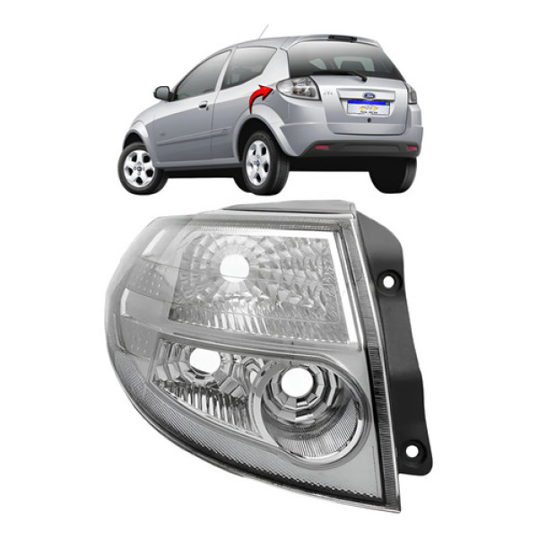 Lanterna Ford Ka 2008 2009 2010 2011 2012 2013 Cristal L.e Esquerdo Cinza
