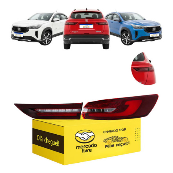 Kit Lanternas Canto Tampa Fiat Fastback 2023 24 25 2026 L.d Direito/passageiro Fume