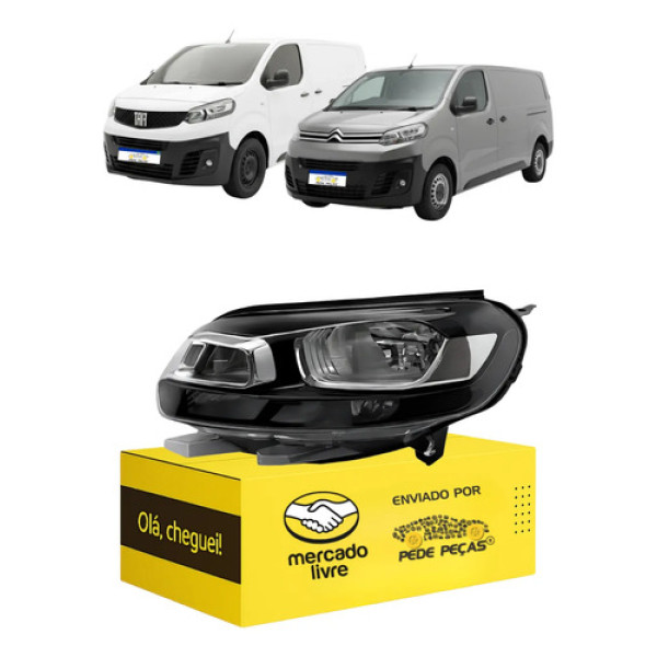 Farol Jumpy Scudo 2017 2018 2019 2020 2021 2022 A 2024 Le Esquerdo/motorista
