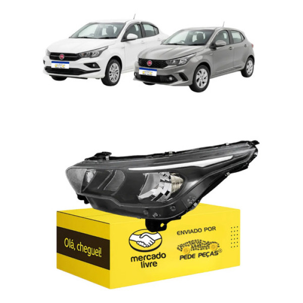 Farol Fiat Argo Cronos 2017 18 19 A 2023 S/led C/avaria Le Esquerdo/motorista