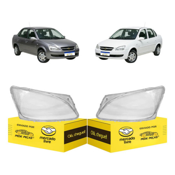Lente Farol Chevrolet Classic 2011 2012 2013 A 2016 Nova Par