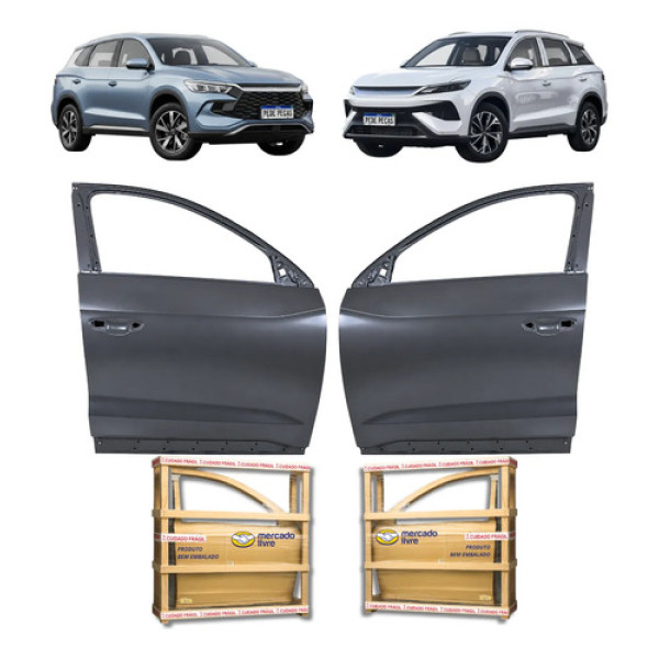 Par Porta Dianteira Byd Song Pro 2024 2025 2026 2027 Dianteira Ambos Lados Cinza Para Pintura