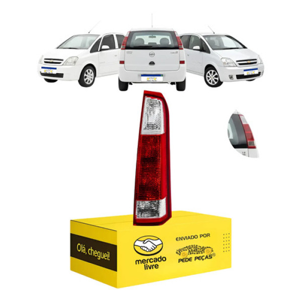 Lanterna Gm Meriva 2002 2003 2004 2005 2006 2007 2008 Ld Direito/passageiro Cristal