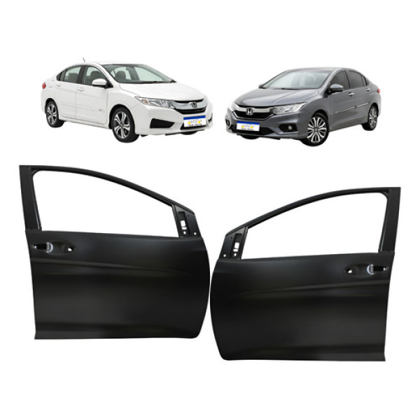 Par Porta Dianteira City 2015 2016 2017 2018 2019 2020 2021 - Dianteira - Ambos Os Lados - Preto