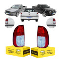 Par Sinaleira Vw Saveiro G2 G3 1998 99 2000 01 02 03 04 2005 Ambos Lados Vermelho Cristal