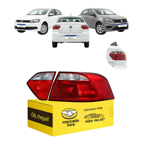 Par Direito Sinaleira Traseira Vw Voyage 2013 A 2023 Fumê Direito/passageiro
