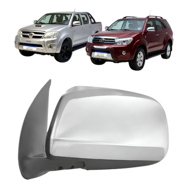 Retrovisor Eletrico Hilux 2006 A 2015 Cromado S/pisca Novo