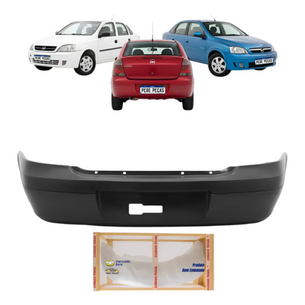 Parachoque Traseiro Corsa Sedan 2003 04 05 06 07 08 A 2012