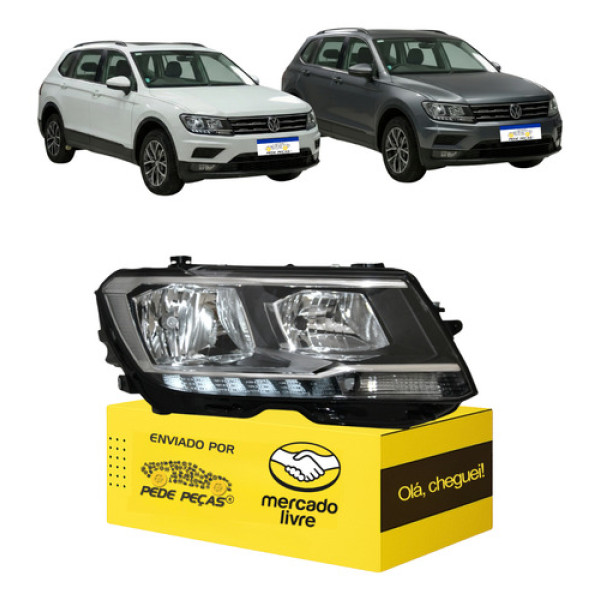 Farol Sinaleira Vw Tiguan 250 Tsi 2018 2019 2020 2021 L.d Direito/passageiro