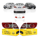 Kit Completo Lanterna Sinaleira Corolla 2012 2013 2014 S/led Ambos Lados Vermelho/rosa