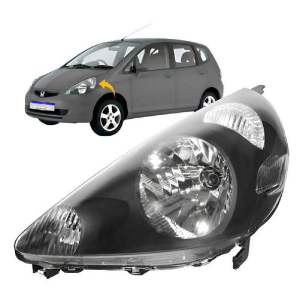 Farol Honda Fit 2003 2004 2005 2006 2007 2008 Novo L.e Esquerdo Farol Honda Fit 2003 2004 2005 2006 2007 2008 Novo L.e Esquerdo