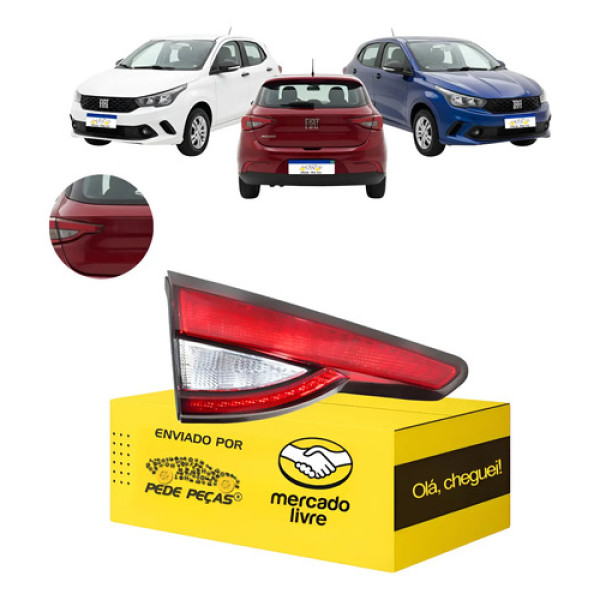 Sinaleira Lanterna Tampa Fiat Argo 2018 19 A 2026 Cristal Le Esquerdo/motorista Vermelho