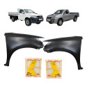 Par Paralama Hilux Cabine Simples 2012 2013 2014 2015 Preto