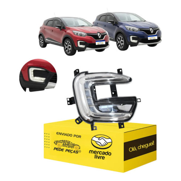 Farol Milha Renault Captur 2017 2018 2019 20 2021 C/drl L.d Cristal