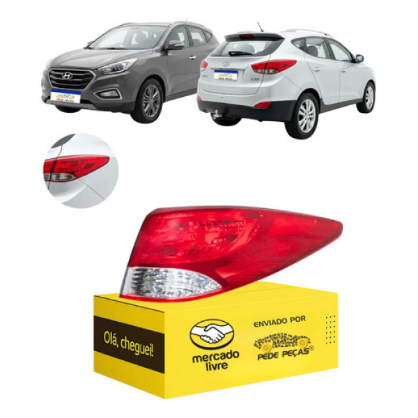 Lanterna Sinaleira Canto Ix35 2010 11 12 13 A 2022 Nova L.d Direito/passageiro Vermelho