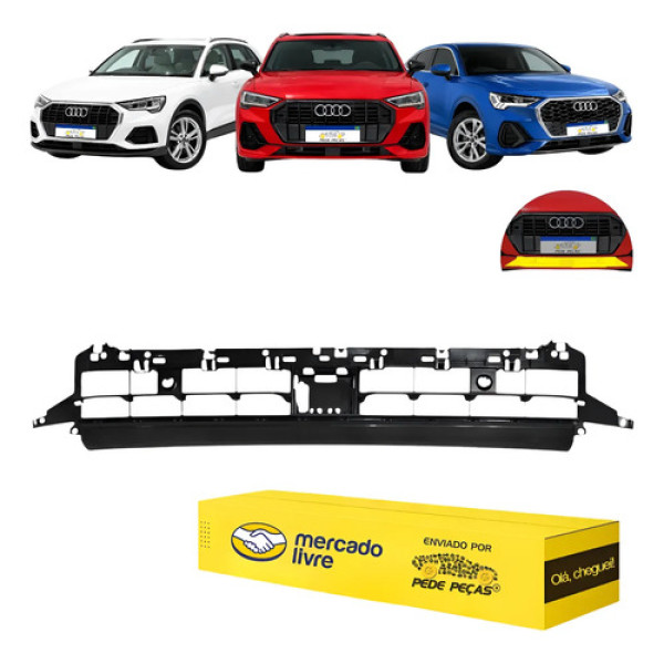 Grade Inferior Audi Q3 Prestige 2020 2021 22 23 24 2025 Nova Preto Brilhante