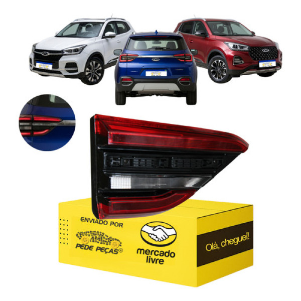 Lanterna Tampa Chery Tiggo 5x 2023 2024 2025 2026 L.e Nova Esquerdo/motorista Vermelho