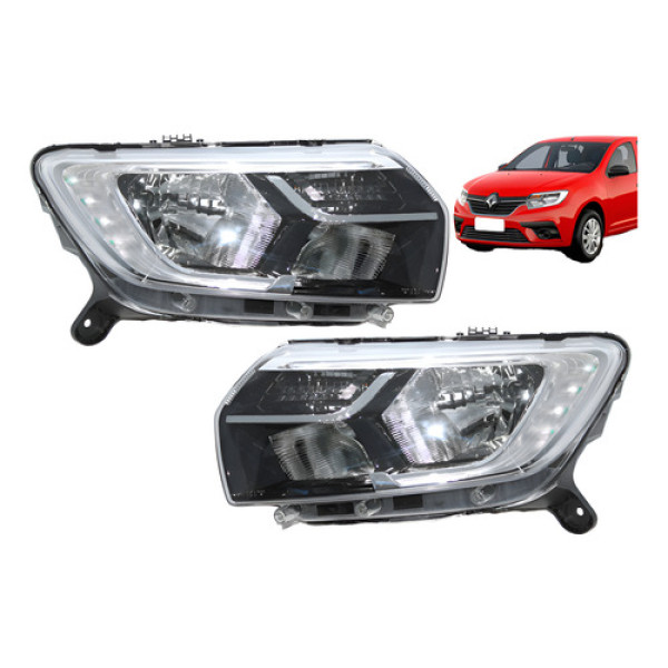 Par Farol Sandero Stepway Logan Intense Life Rs Gt Line Rs Esquerdo