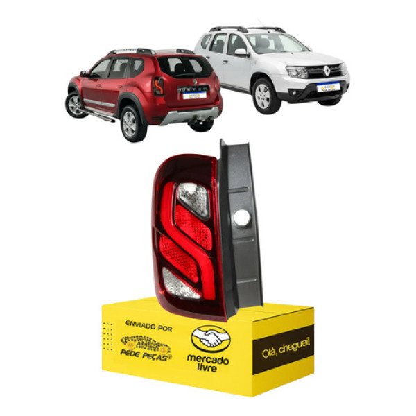 Lanterna Esquerda Duster 2016 2017 2018 2019 2020 Led Esquerdo/motorista Vermelho