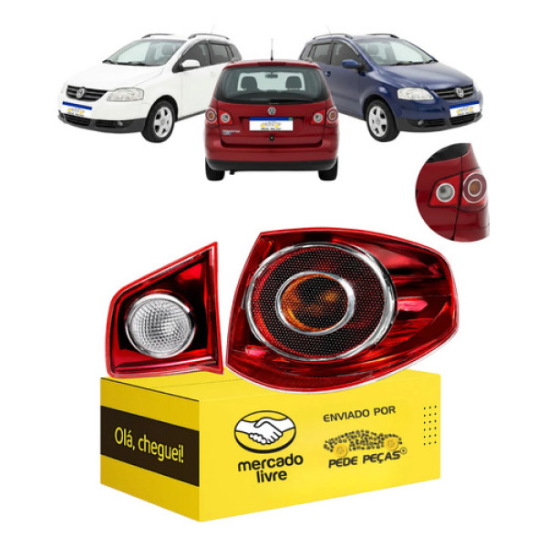 Par Lanterna Canto Tampa Vw Spacefox 2006 07 08 09 2010 Ld Direito/passageiro